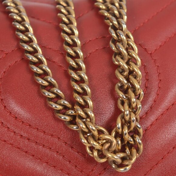 ♥️ Gucci GG Marmont V Small Red Crossbody Bag ♥️ - Picture 15 of 16